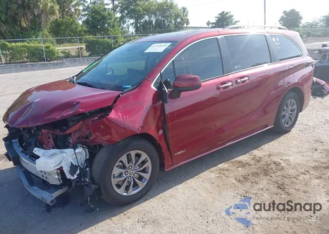 2021 Toyota Sienna Xle from USA, damaged, VIN 5TDYRKEC2MS028134